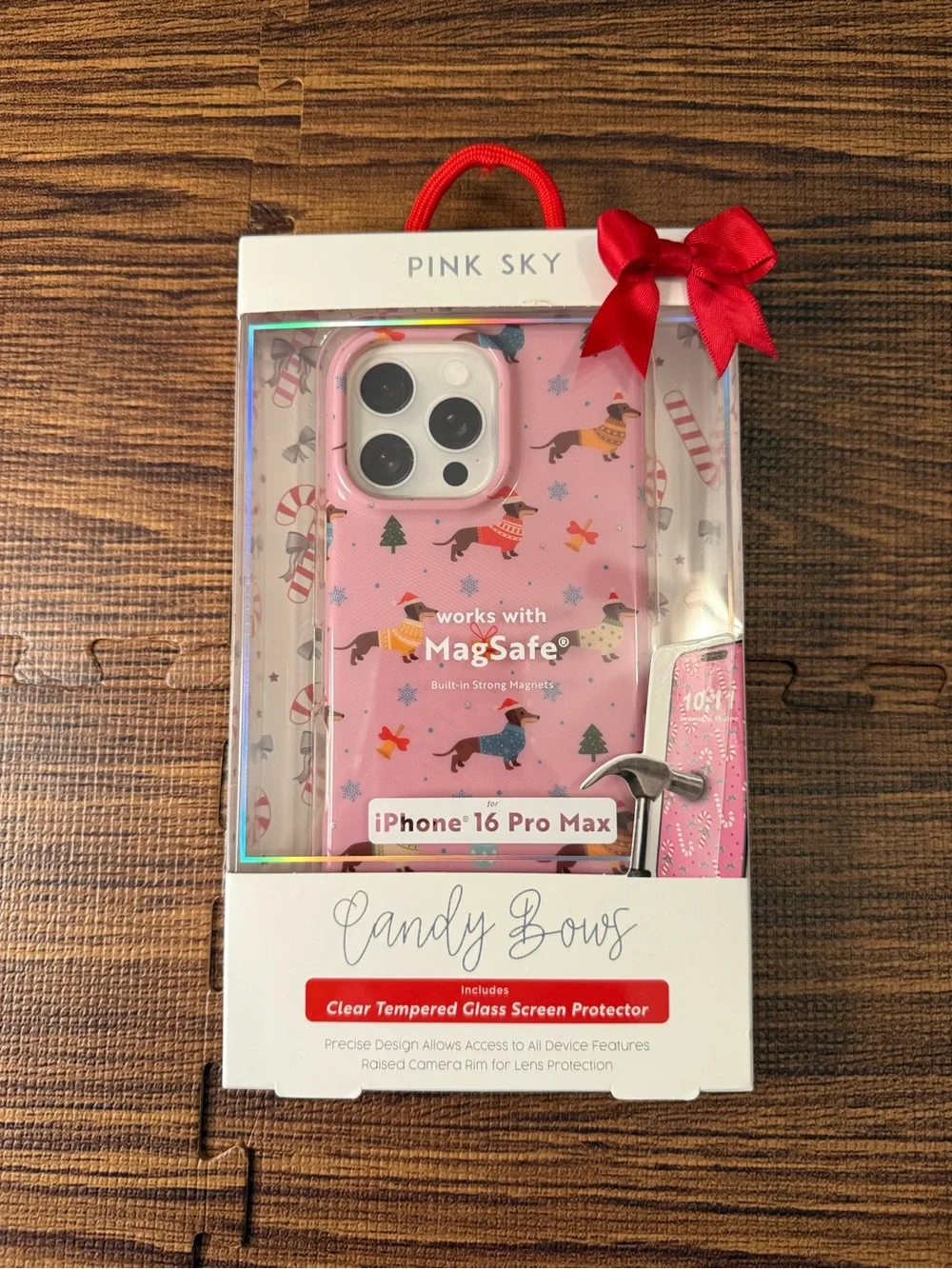 Pink Sky MagSafe iPhone 16 Pro Max Case - Pink Candy Bows
